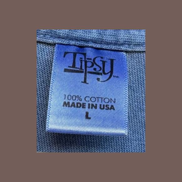 Tipsy U.S. Capitol Tee | Faded Navy Cotton | Size L | Vintage - Picture 4 of 4